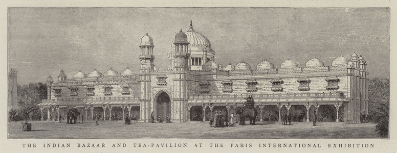 The Indian Bazaar and Tea-Pavilion at the Paris International Exhibition (engraving)