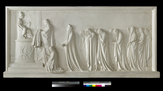 Hecuba offering the peplum to Pallas Athena, 1790-92 (plaster)