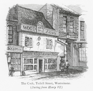 London Clubs: The Cock, Tothill Street, Westminster (engraving)