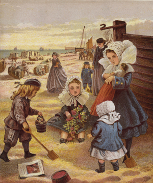 The Seaside (colour litho)