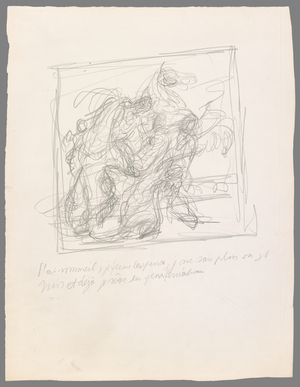 The Rape of the Daughters of Leucippus, after Rubens (pencil on paper)