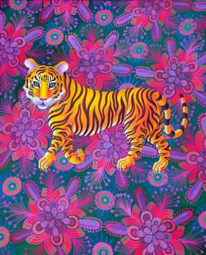 Tiger on Pink, 2025 (oil on canvas)