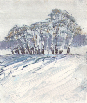 Winter Landscape in Tarusa, 1965 (monotype)