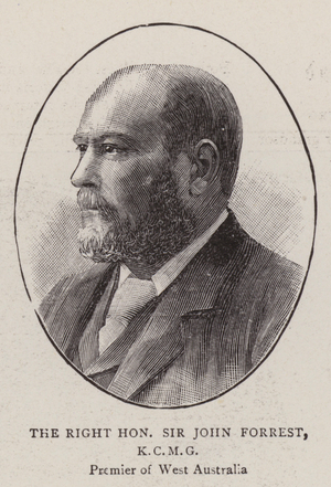 The Right Honourable Sir John Forrest, KCMG (engraving)