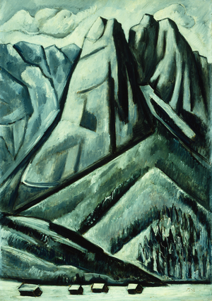 Mountains at Garmisch, 1933-34 (oil on board)