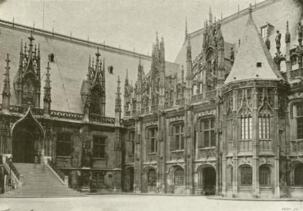 Rouen, Palais de Justice (b/w photo)