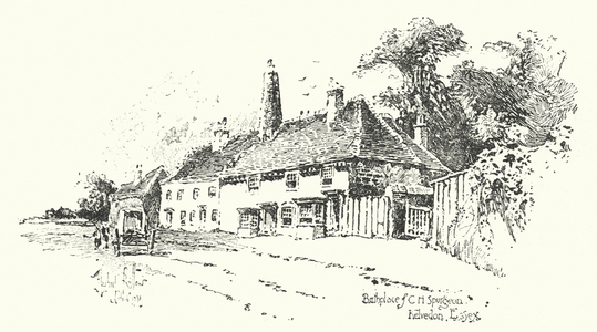 Birthplace of C H Spurgeon, Kelvedon, Essex (engraving)