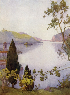 Lago d'Iseo (colour litho)