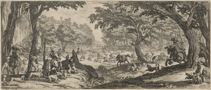 La Grande Chasse (The Stag Hunt or The Great Hunt), 1619-1620 (etching on laid paper)