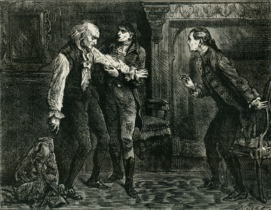 Illustration for A Tale of Two Cities by Charles Dickens, 19th century (engraving)