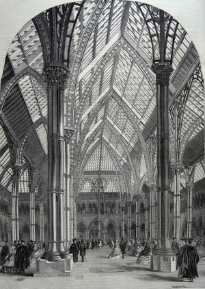 The Central Court and Arcades of the Oxford University Museum, 1860