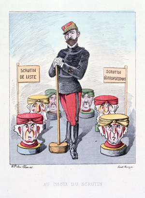 Illustration depicting Georges Boulanger (1837-1891), French general and politician. 19th century (engraving)