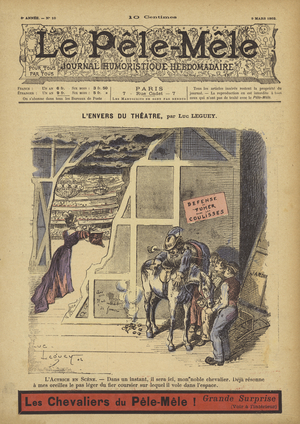 L'envers du theatre. Illustration for Le Pele-Mele, 1902 (colour litho)