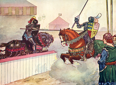 Edward I jousting with the French Count of Chalons