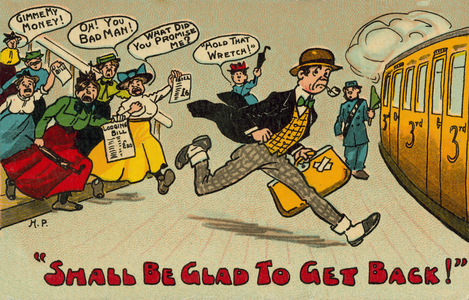 Shall be glad to get back! (colour litho)