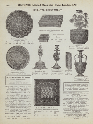 Page from Harrods catalogue, 1903 (litho)