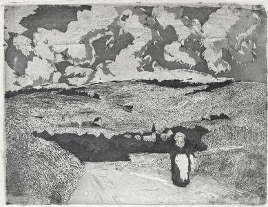 La femme sur la route, 1879 (aquatint and drypoint)