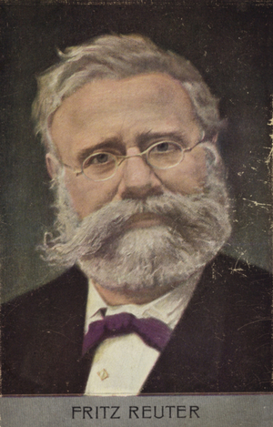 Fritz Reuter (1810-1874), German novelist (colour litho)
