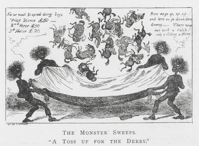 The Monster Sweeps, "A Toss up for the Derby" (engraving)