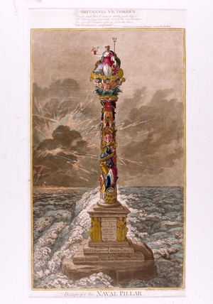 Design for the Naval Pillar, 1800 (coloured etching)