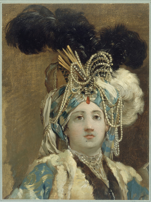 Queen Sultana, in 1748 (oil on paper)