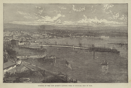 Opening of the New Queen's Landing Pier at Douglas, Isle of Man (engraving)