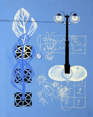 Illustration from 'Sit Down and Listen' by Silva Kaputikyan, 1969 (gouache on paper)