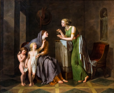 Cornelia, la mère des Gracques, 1794 (Oil on canvas)