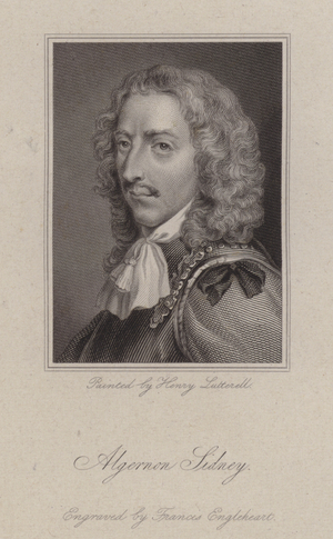 Algernon Sidney, English republican political theorist and soldier (engraving)