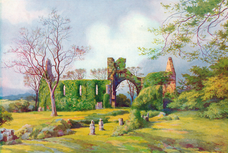Grey Abbey (colour litho)