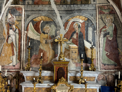 The frescoes in the chapel of the Annonciade, Tende circa 1470 (fresco)