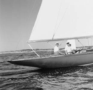 Hankø July 4, 1959. Crown Prince Harald participates in the regatta at Hankø. Here …, 1959 (photo)