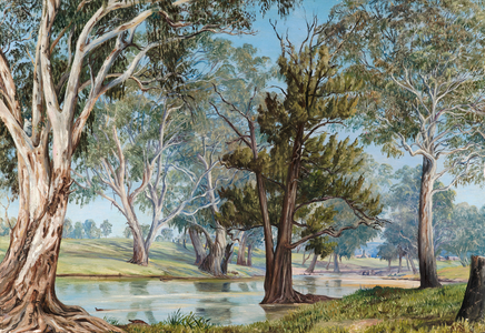 Plant and animal life at Mudgee, New South Wales, 1880 (oil on board)