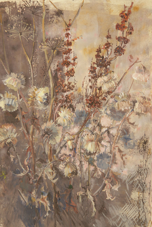 Dried Flowers and Weeds, 1981 (tempera on paper)