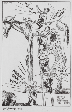 Strube WW2 cartoon (litho)