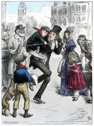 Charles Dickens 's 'A Christmas Carol', 19th century (engraving)