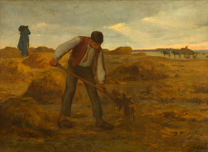 Peasant Spreading Manure (Paysan répandant du fumier), 1854-1855 (oil on canvas)