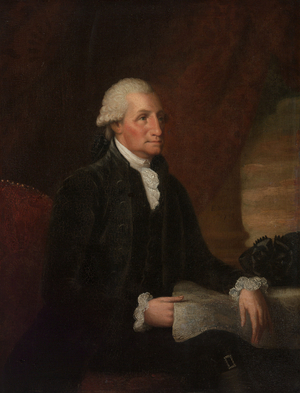 George Washington, 1793 (oil on mahogany panel)