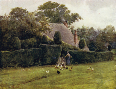 The New Forest: Cottage at Emery Down (colour litho)