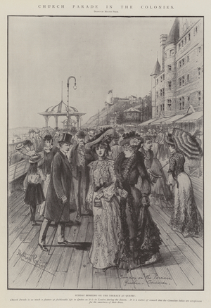 Church Parade in the Colonies (litho)