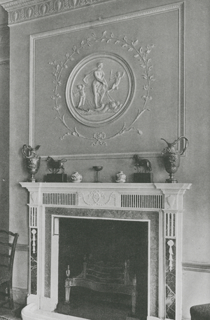 Chimney Breast at No 21 Portland Place, London, 1775 (b/w photo)