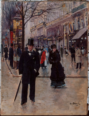 Sur le boulevard, ca. 1880 (oil on canvas)
