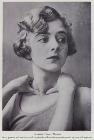 Modern Beauty Culture: Curative throat massage (b/w photo)