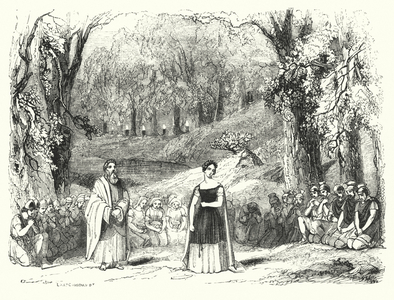 Illustration for the opera Norma, by Bellini (engraving)