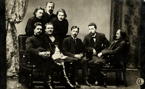 Fyodor I Chaliapin (sitting