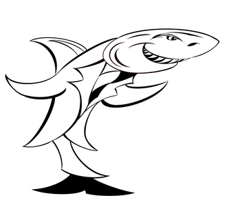 Shark in a suit - allegory