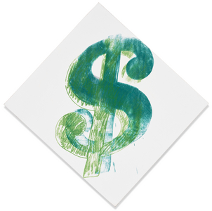 Dollar Sign, c.1982 (silkscreen ink on handkerchief)