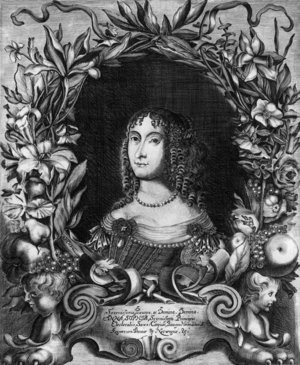 Anne Sophie of Saxony (1670-1728) wife of Frederic1st of Schwarzburg-Rudolstadt, engraving