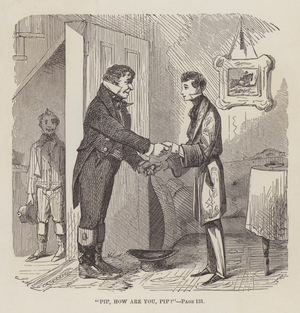 'Pip, How are you Pip?', illustration for 'Great Expectations' by Charles Dickens, 1861 (engraving)
