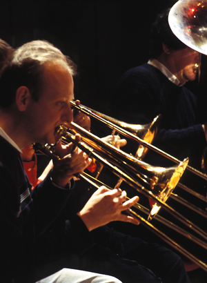 Orchestral tenor trombone players